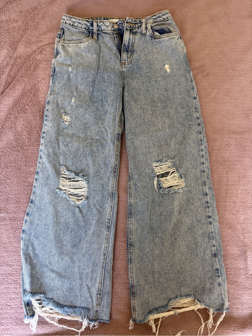 Avec Les Filles Light Wash Denim Jeans